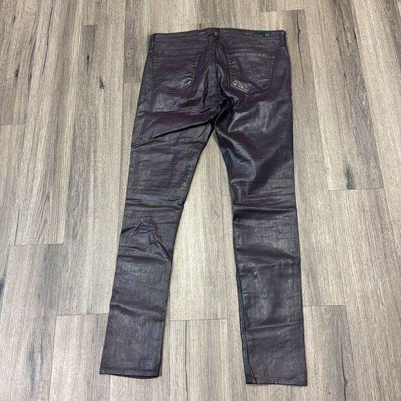 Adriano Goldschmied AG Wine Wax The Legging Ankle Super Skinny Jeans Size 31 🌺 - Picture 3 of 6
